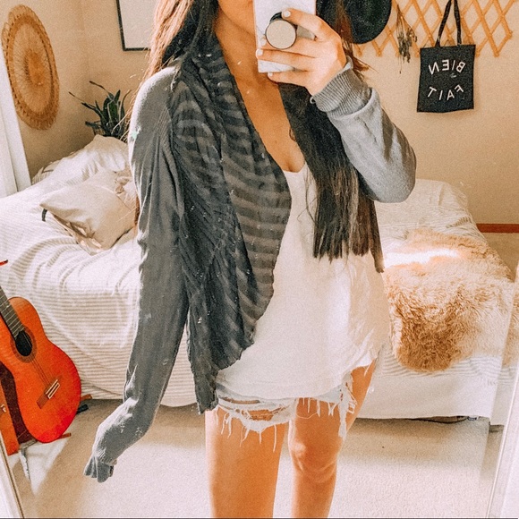 Anthropologie Sweaters - Anthro angel of north grey lightweight cardigan